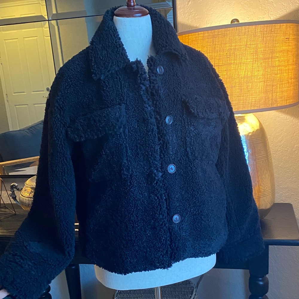 Banana Republic Black Sherpa Jacket